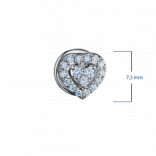 Silver stud earrings with grown diamonds