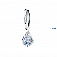 White gold earrings with grown diamonds