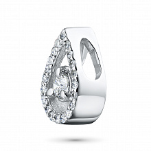 Silver pendant with grown diamonds