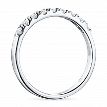 Кольцо из белого золота с выращенными бриллиантами