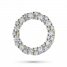 Кулон из жёлтого золота с выращенными бриллиантами