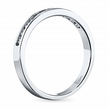 Silver ring with grown diamonds