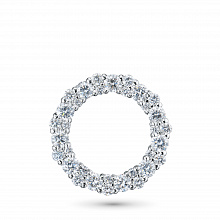 Кулон из белого золота с выращенными бриллиантами