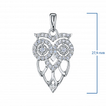 Silver pendant with grown diamonds