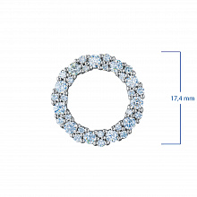 Silver pendant with grown diamonds