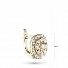 Yellow gold earrings with grown diamonds