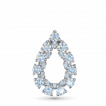 Silver pendant with grown diamonds