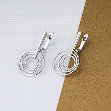 Silver earrings with grown diamonds