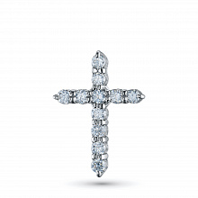 Кулон из серебра с выращенными бриллиантами