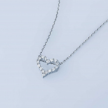 Кулон из серебра с выращенными бриллиантами