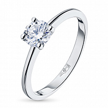 Κατασκευασμένο από λευκό χρυσό δαχτυλίδι με διαμάντια