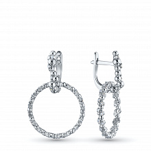 White gold earrings with grown diamonds