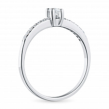 Кольцо из серебра с выращенными бриллиантами