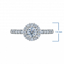 Silver ring with grown diamonds