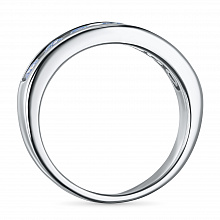 Кольцо из белого золота с выращенными бриллиантами