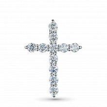 Кулон из белого золота с выращенными бриллиантами