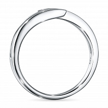 Κατασκευασμένο από ασήμι δαχτυλίδι με καλλιεργημένα διαμάντια