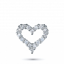 Кулон из серебра с выращенными бриллиантами