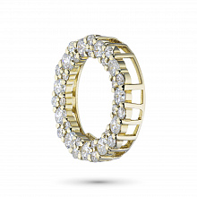 Кулон из жёлтого золота с выращенными бриллиантами