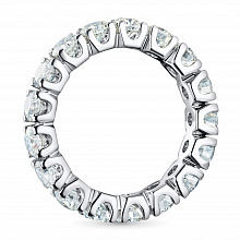 Кольцо из белого золота с выращенными бриллиантами