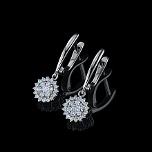 White gold earrings with grown diamonds