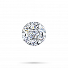 Silver pendant with grown diamonds