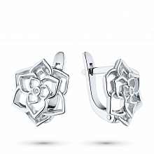 Κατασκευασμένο από ασήμι σκουλαρίκια με διαμάντια