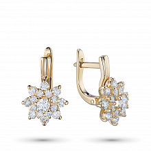 White gold earrings with grown diamonds