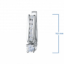 White gold earrings with grown diamonds