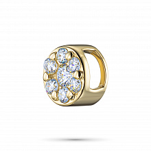 Кулон из жёлтого золота с выращенными бриллиантами