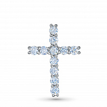 Кулон из серебра с выращенными бриллиантами