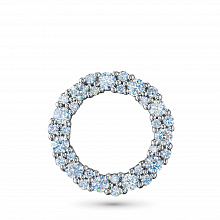 Silver pendant with grown diamonds