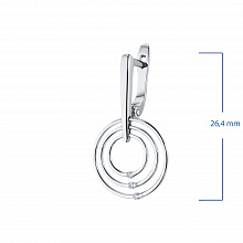 Silver earrings with grown diamonds