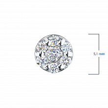 Silver pendant with grown diamonds