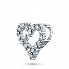 Кулон из серебра с выращенными бриллиантами