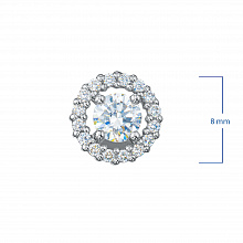 Silver pendant with grown diamonds