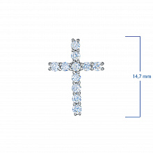 Кулон из серебра с выращенными бриллиантами