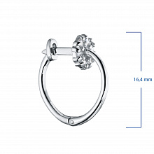 Silver earrings with grown diamonds