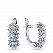 White gold earrings with grown diamonds
