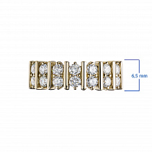 Yellow gold ring with grown diamonds