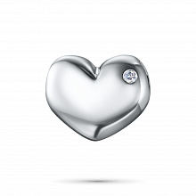 Кулон из серебра с выращенным бриллиантом