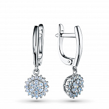 White gold earrings with grown diamonds