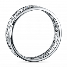 Silver ring with grown diamonds
