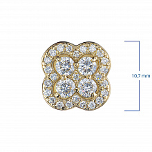 Silver pendant with grown diamonds