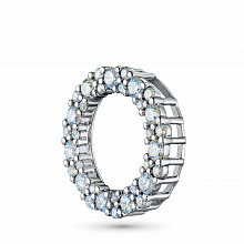 Silver pendant with grown diamonds