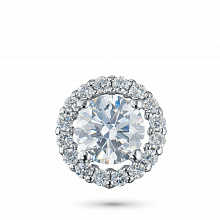 Кулон из белого золота с выращенными бриллиантами