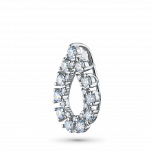 Silver pendant with grown diamonds