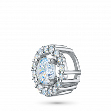 Silver pendant with grown diamonds