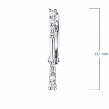 Silver earrings with grown diamonds