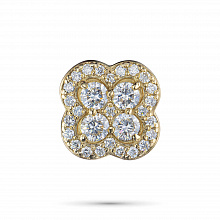 Silver pendant with grown diamonds